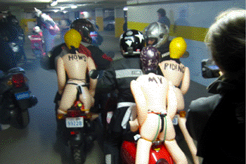 CMG Dirty Girls on Hondas Team Departing