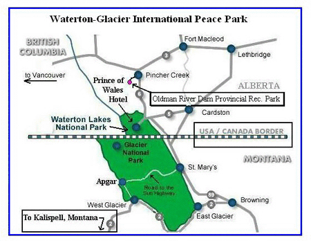 Map of the International Peace Park
