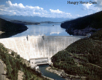 The Hungry Horse hydroelectric dam