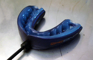 DNA mouthguard being tested for motorcycle racing