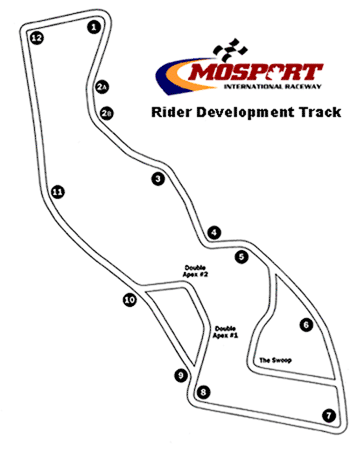 Mosport Rider Development Track Map