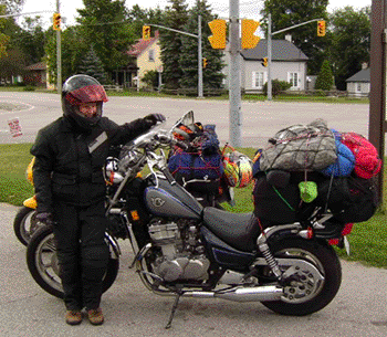Andrea and the Vulcan packed for a camping trip