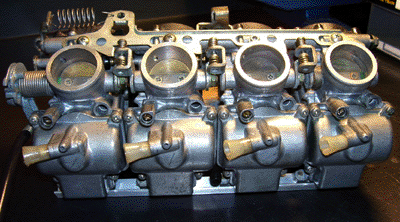 ZXR 250 Carburetors seen from underside