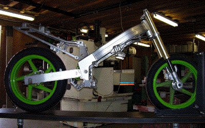 ZXR 250 rolling chassis reassembled April 2009