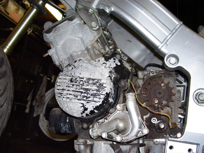 ZXR 250 Kawasaki engine left side view