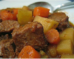 hearty steak stew - one pot camping meal