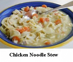 one pot recipes for camping - chicken noodle stew